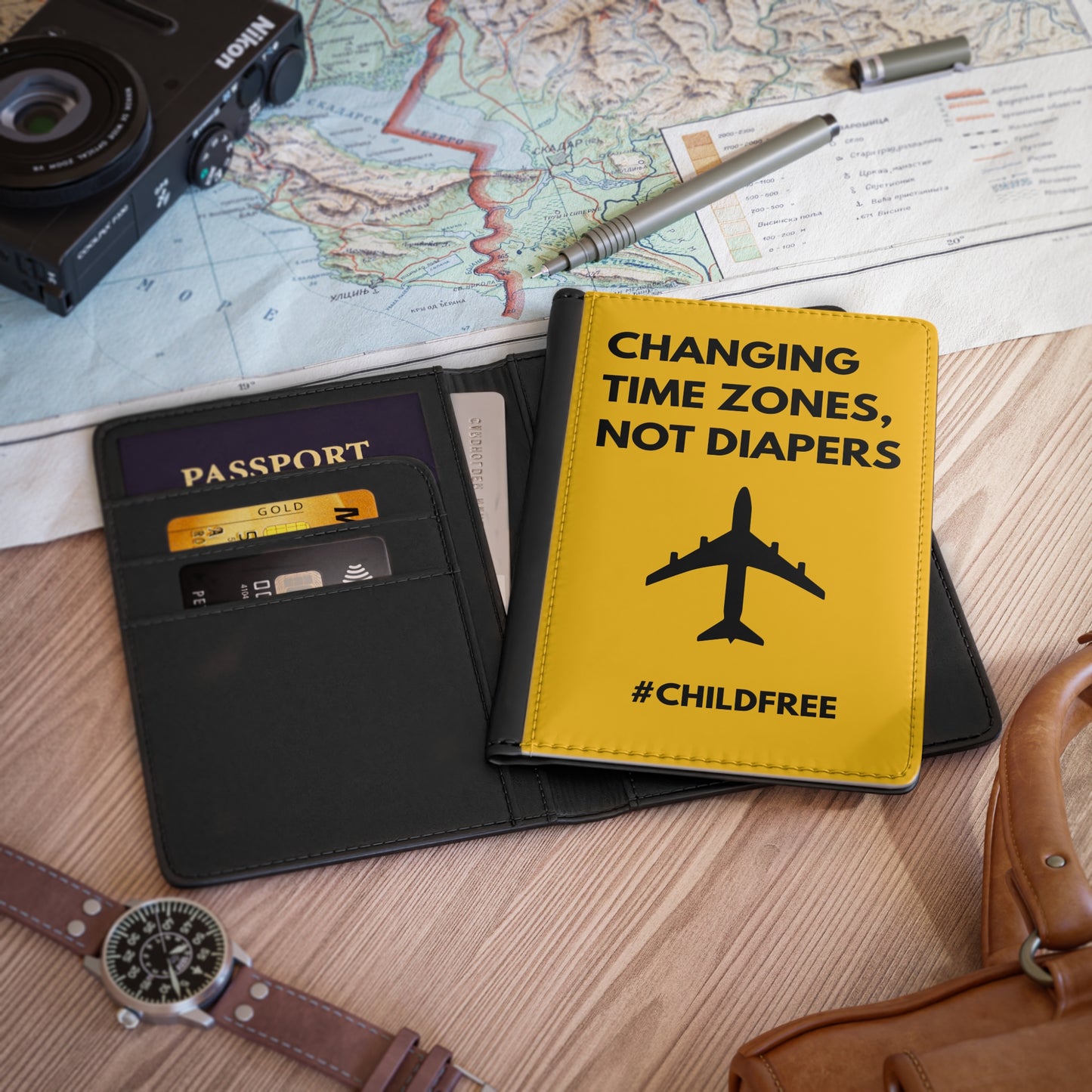 Passport Cover: Changing Timezones, Not Diapers
