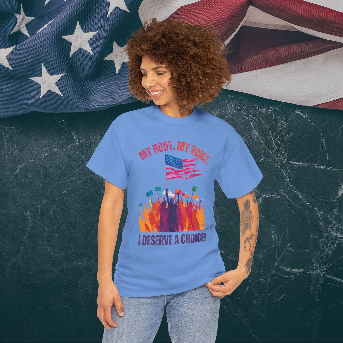 Feminist T-shirt : My Body, My Voice, I Deserve a Choice!