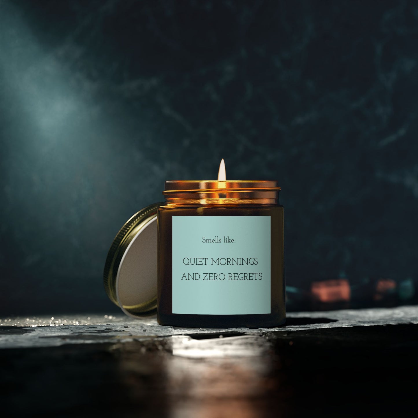 Scented Candles: Smells like Quiet Mornings & Zero Regrets