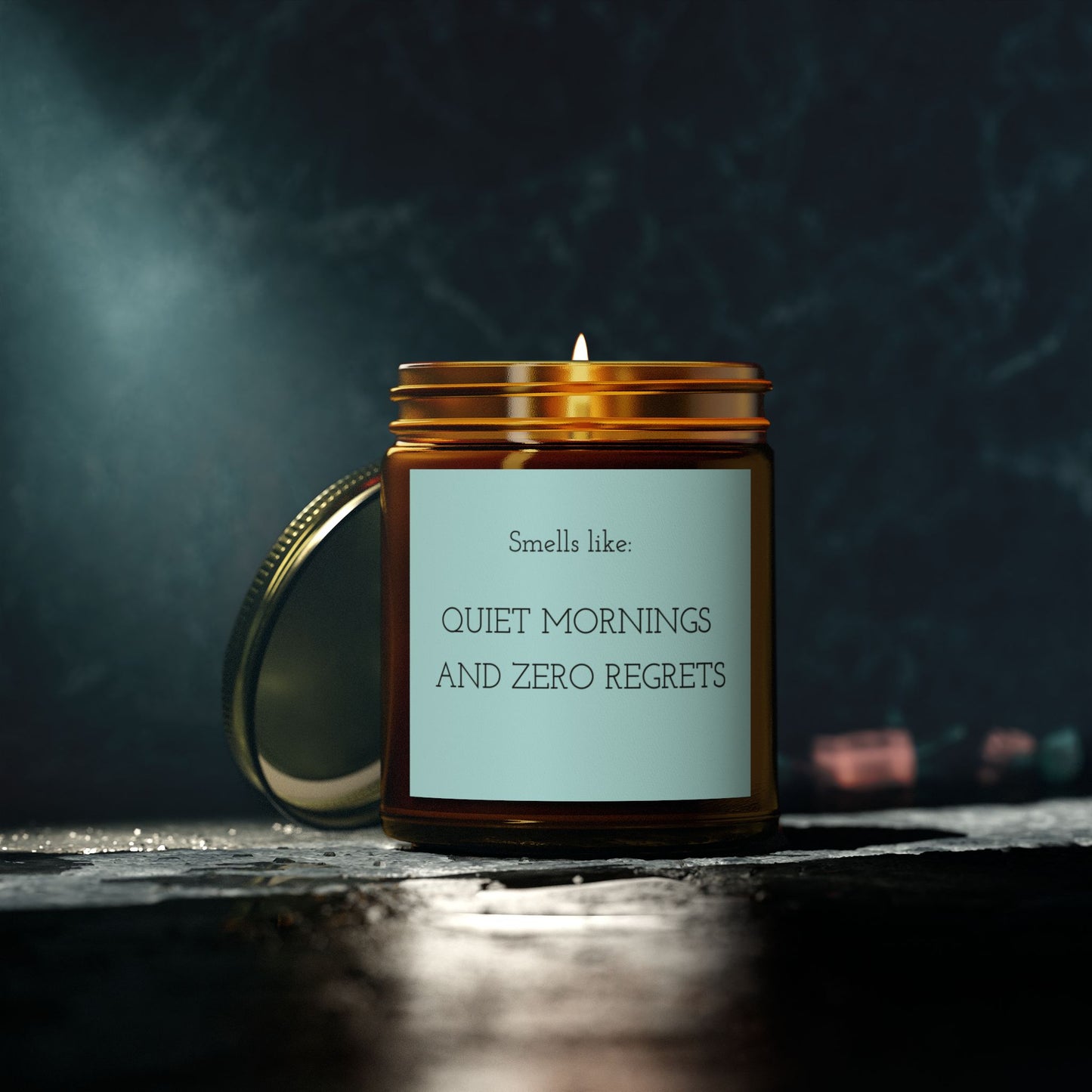 Scented Candles: Smells like Quiet Mornings & Zero Regrets