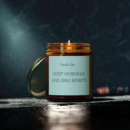 Scented Candles: Smells like Quiet Mornings & Zero Regrets