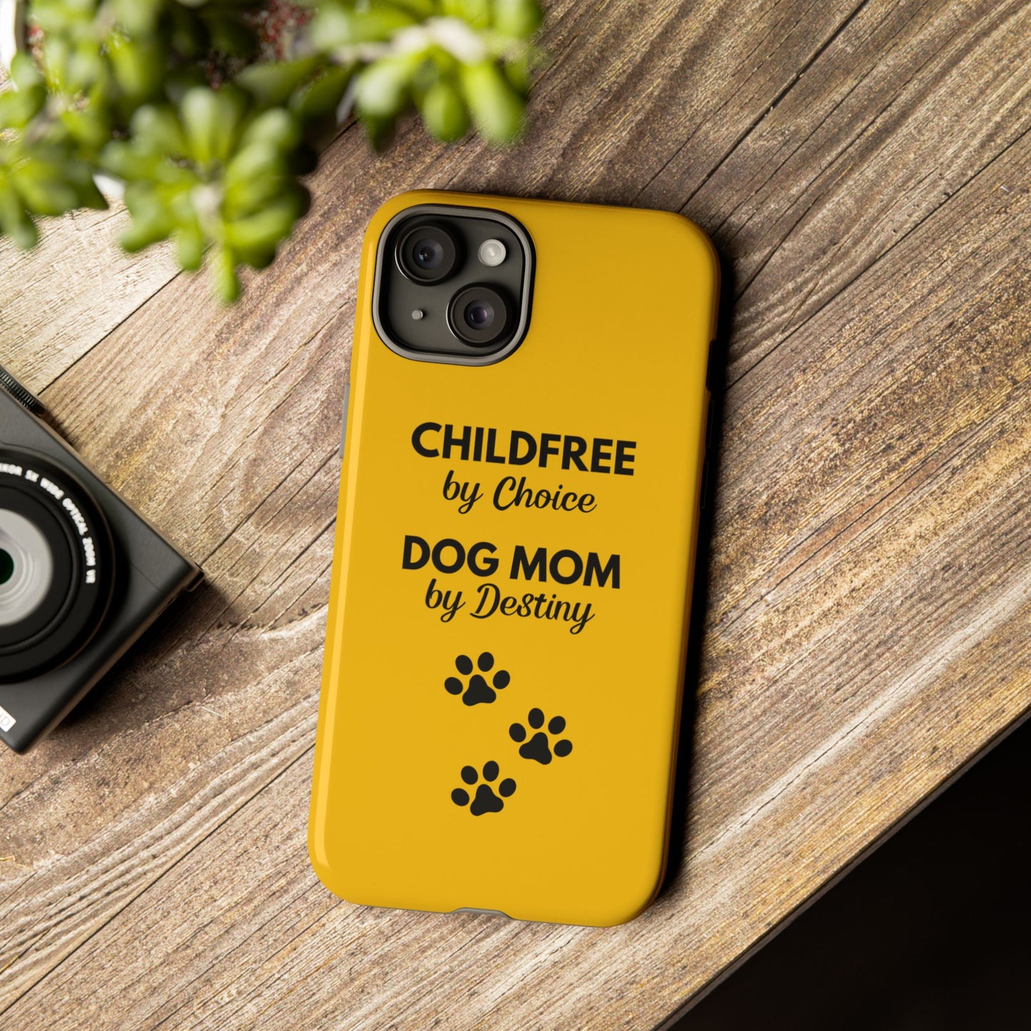 iPhone Case: Childfree by Choice, Dog Mom by Destiny