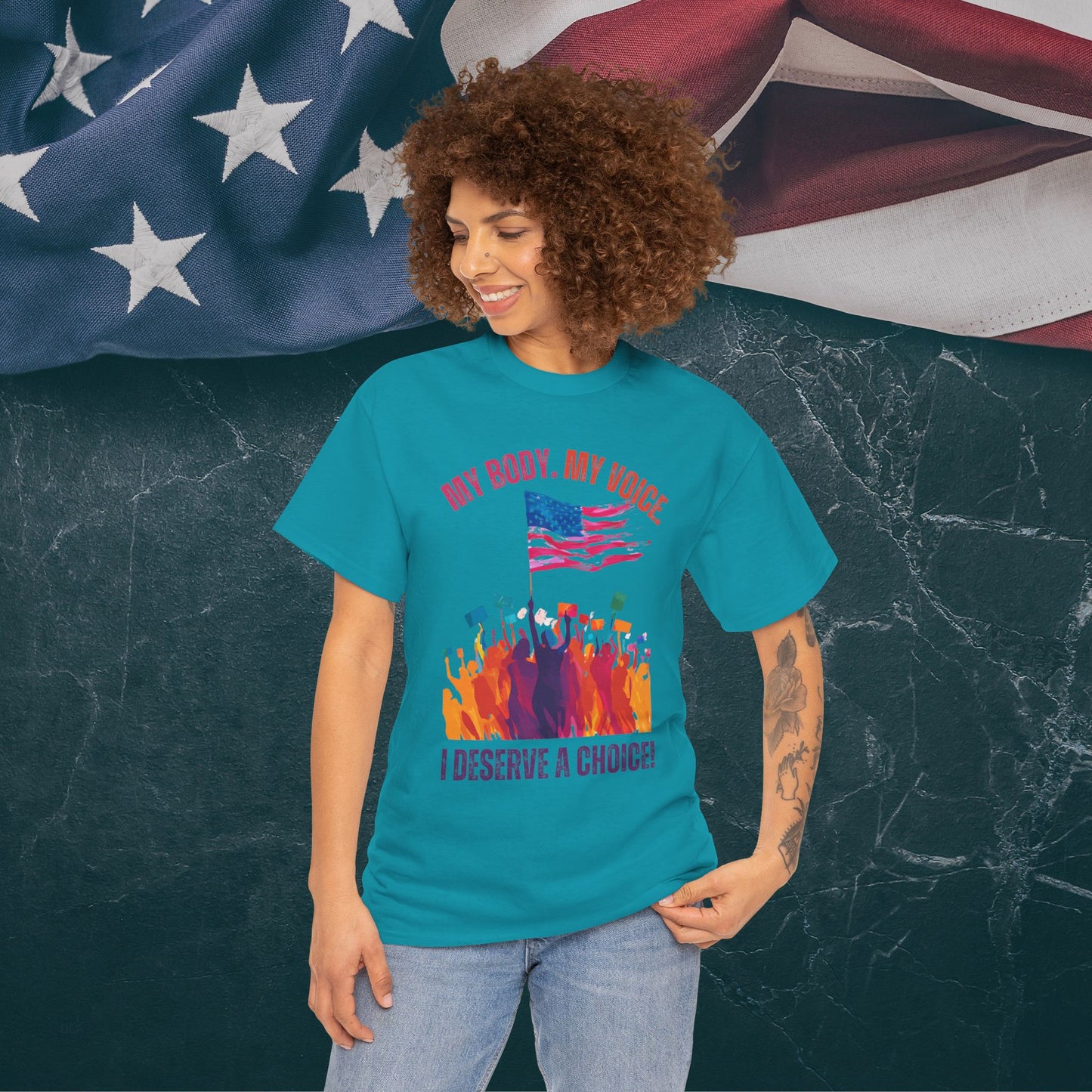 Feminist T-shirt : My Body, My Voice, I Deserve a Choice!