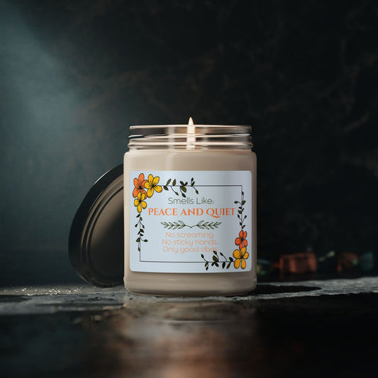 Scented Soy Candle: Smells Like Peace and Quiet