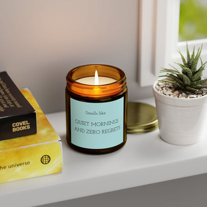 Scented Candles: Smells like Quiet Mornings & Zero Regrets