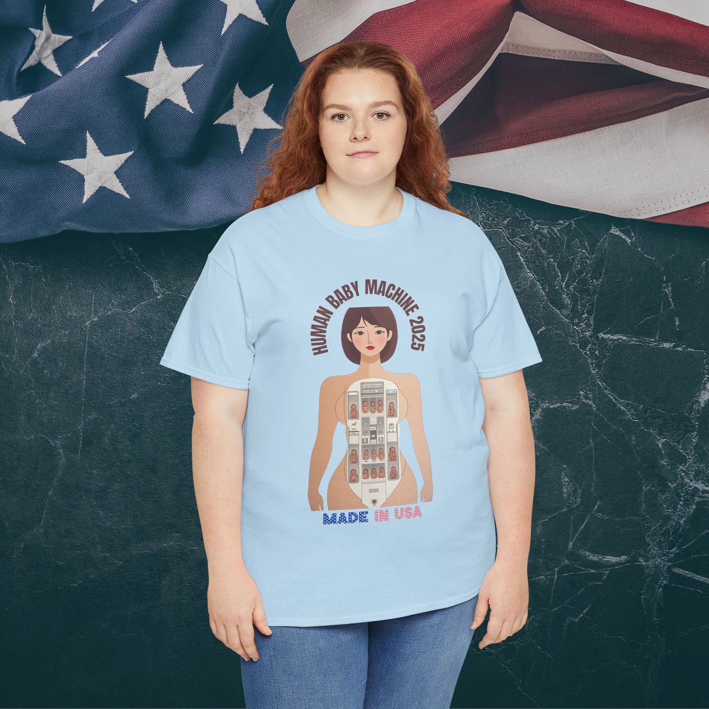 Sarcastic T-shirt: Human Baby Machine 2025