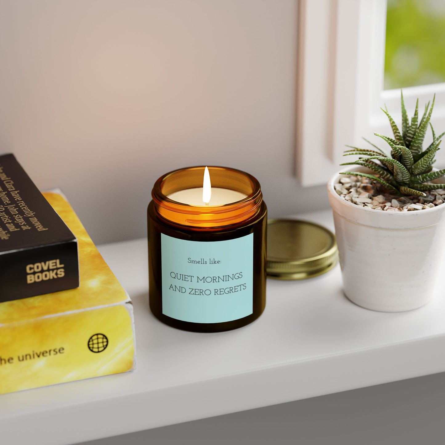 Scented Candles: Smells like Quiet Mornings & Zero Regrets