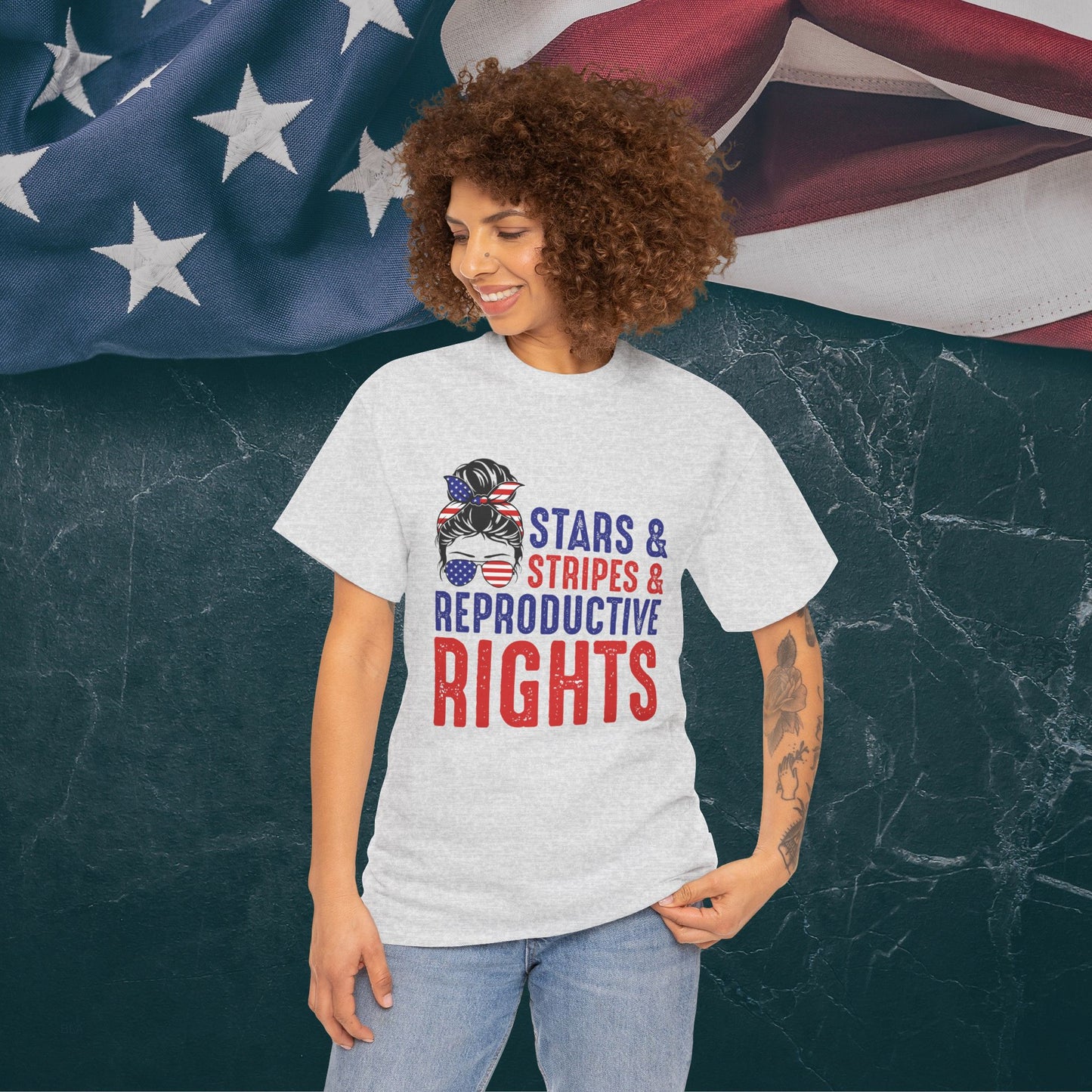 Independence Day T-shirt: Stars&Stripes, Reproductive Rights