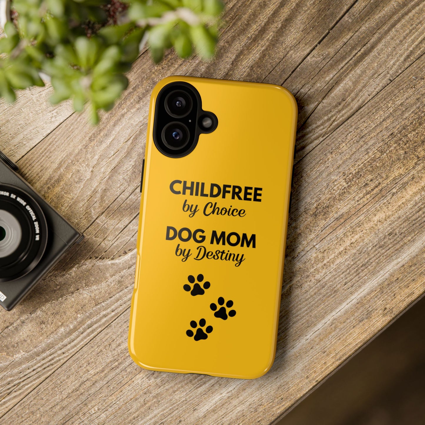iPhone Case: Childfree by Choice, Dog Mom by Destiny