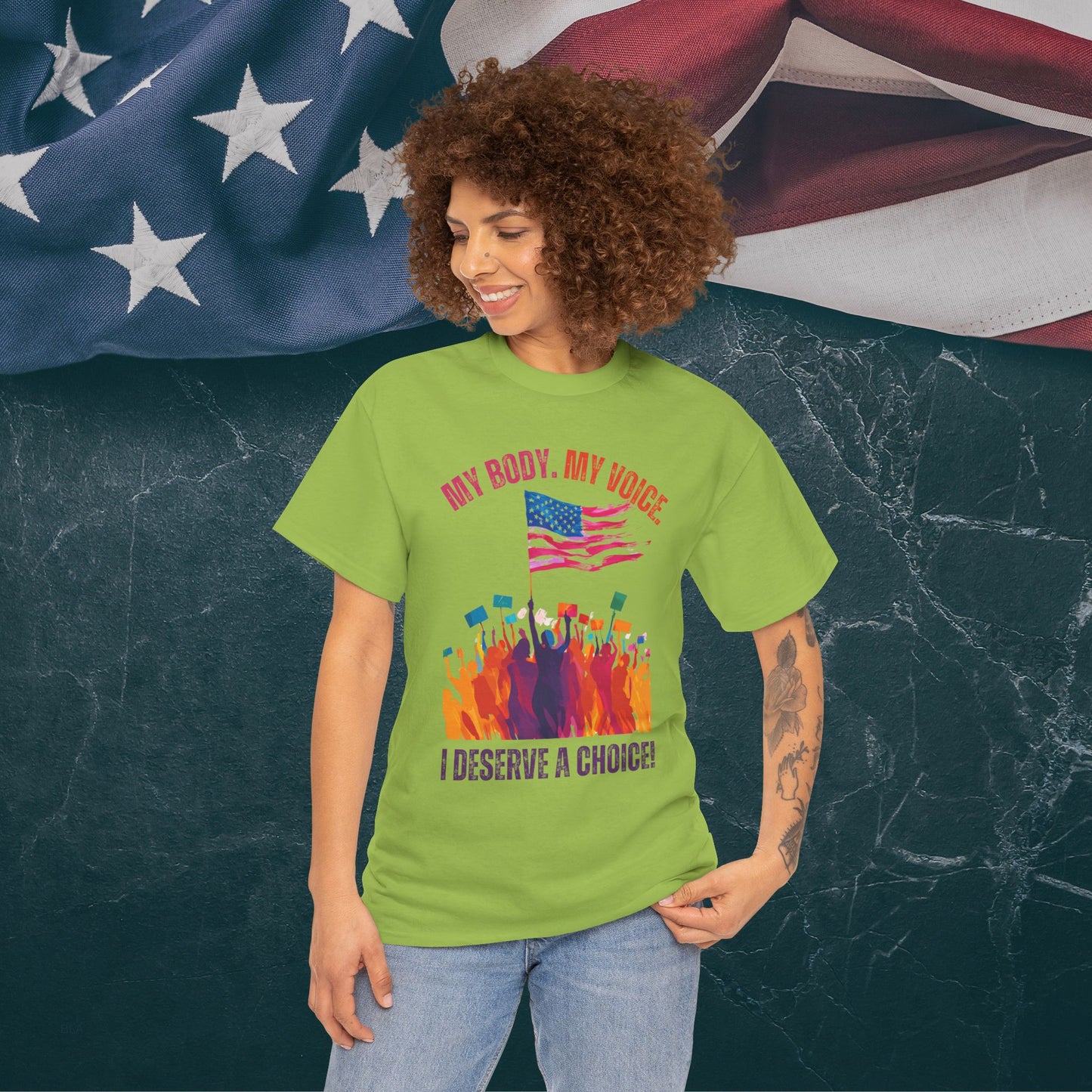 Feminist T-shirt : My Body, My Voice, I Deserve a Choice!