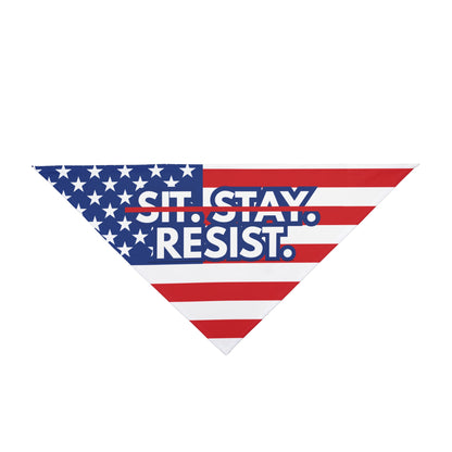 Feminist Dog Bandana: Sit. Stay. Resist