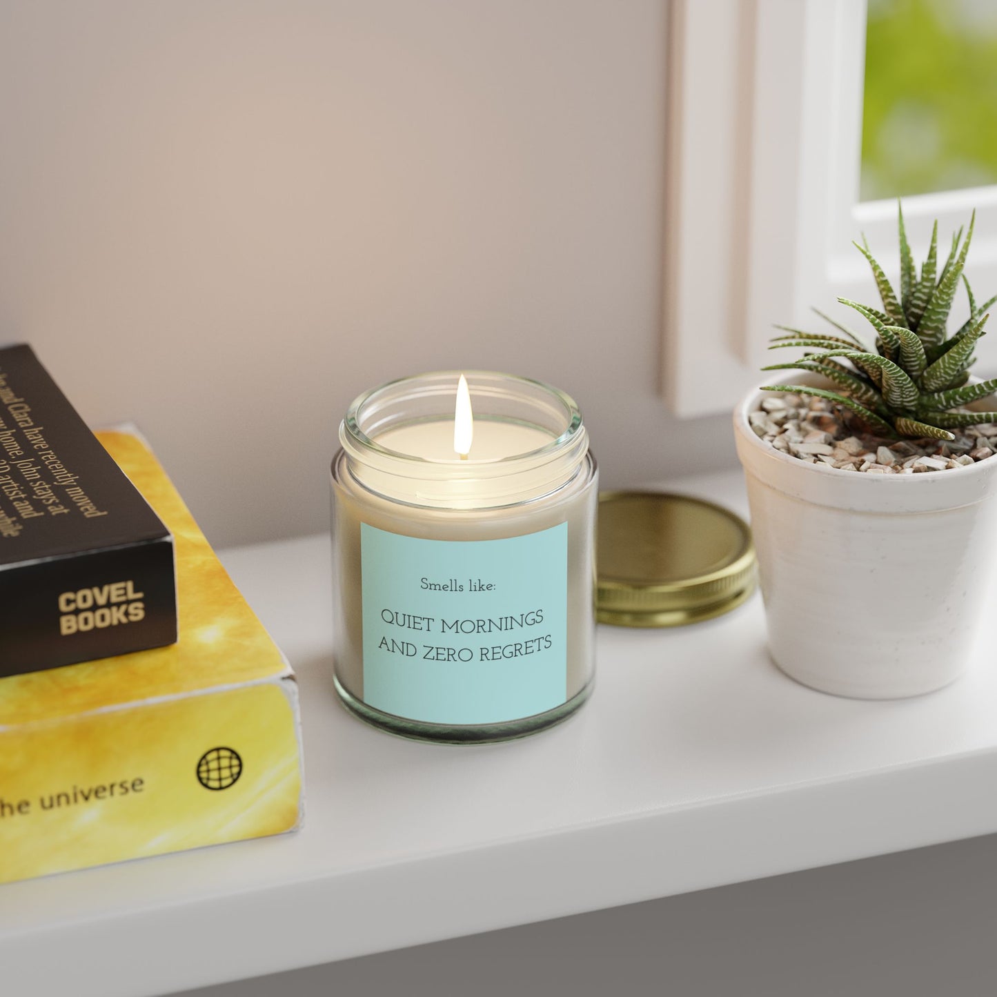 Scented Candles: Smells like Quiet Mornings & Zero Regrets