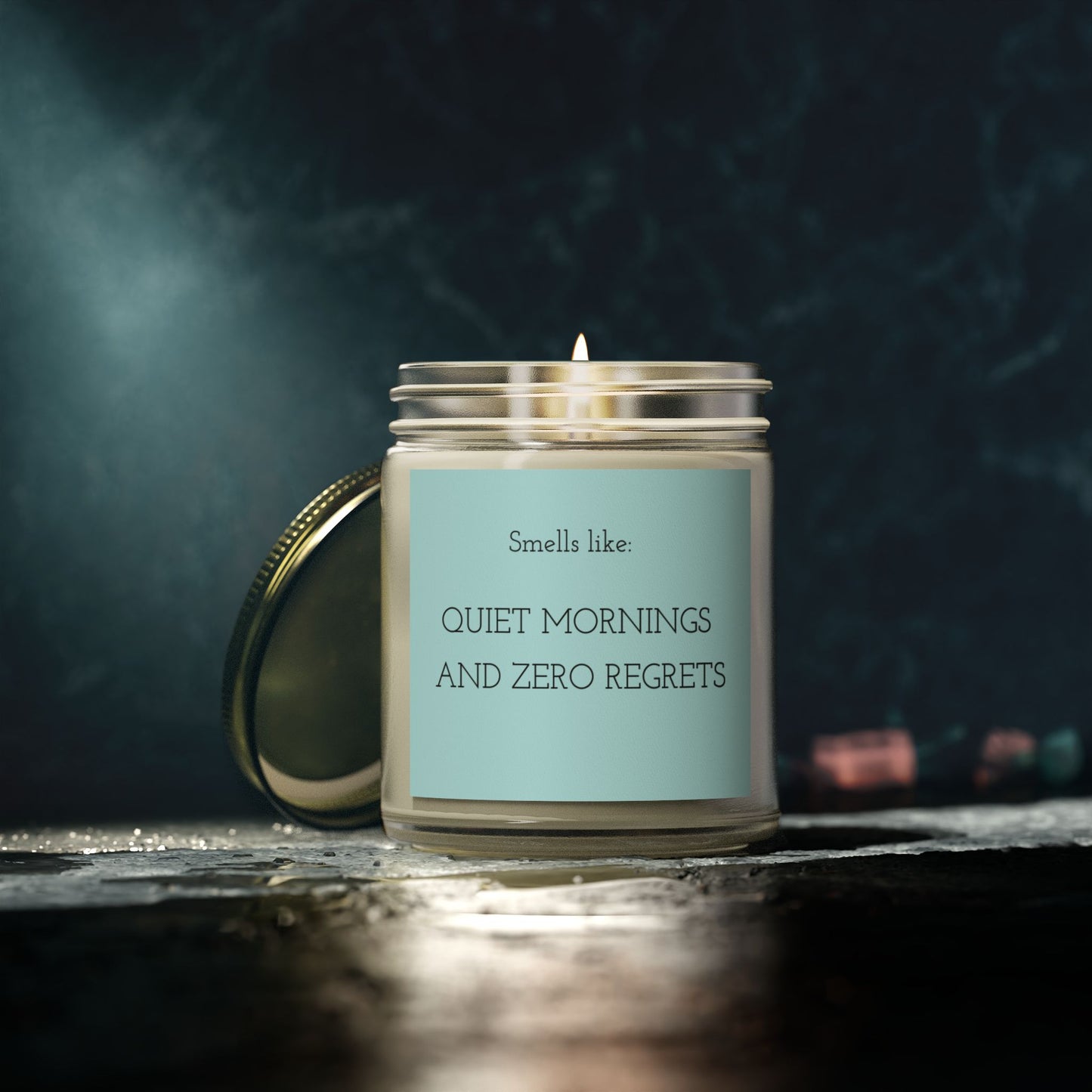 Scented Candles: Smells like Quiet Mornings & Zero Regrets