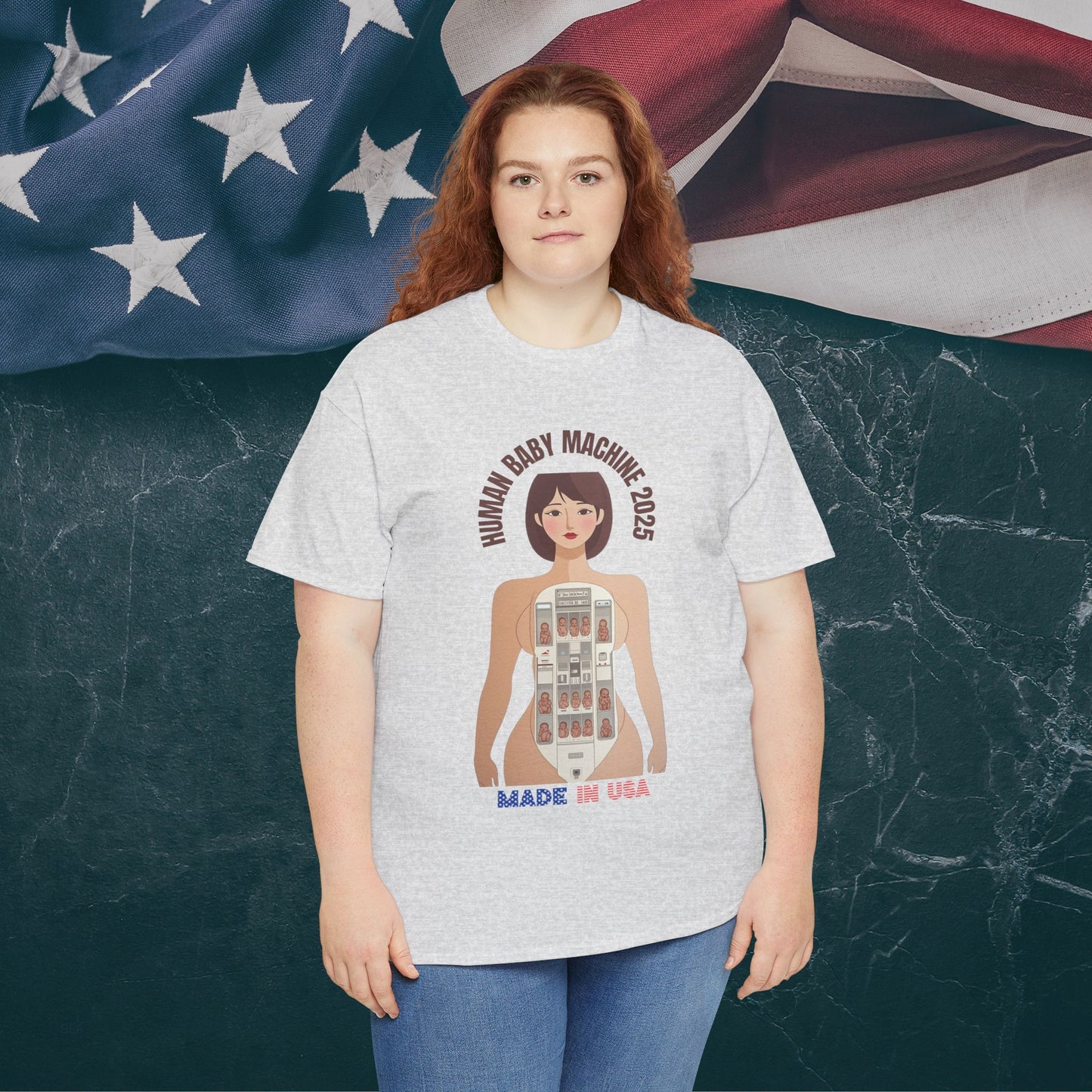 Sarcastic T-shirt: Human Baby Machine 2025