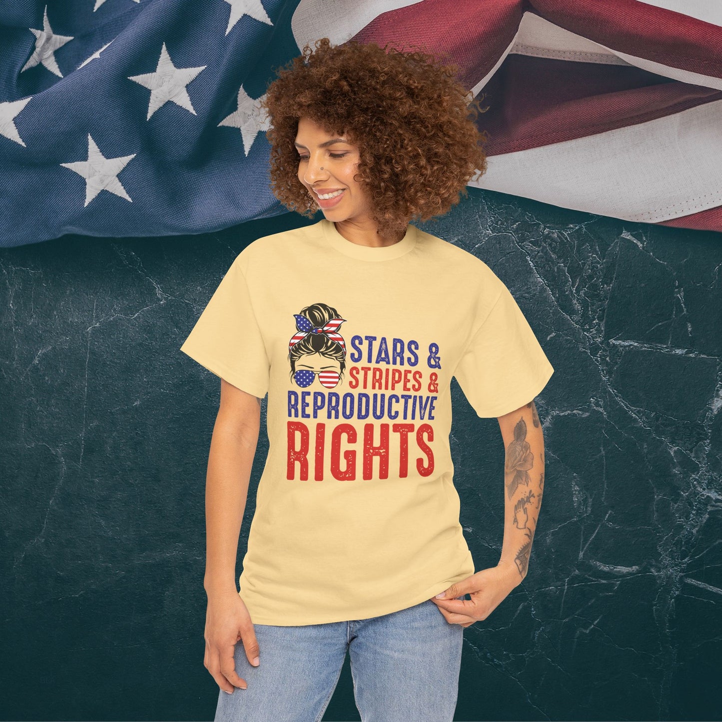 Independence Day T-shirt: Stars&Stripes, Reproductive Rights